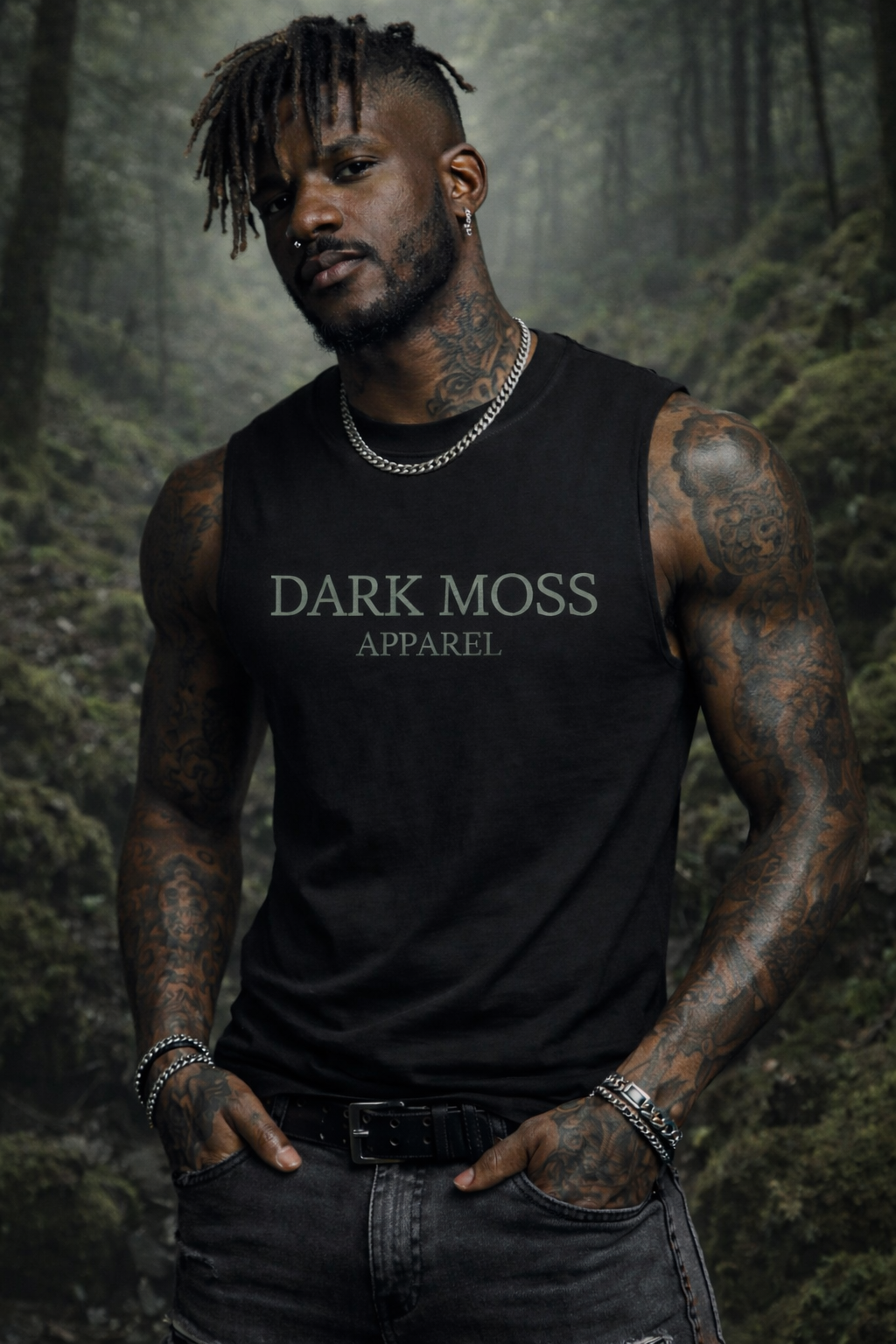 Dark Moss Sleeveless
